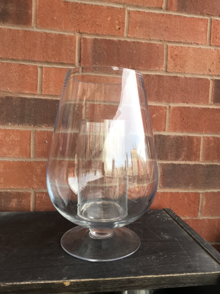 Large Glass Hurricane Vase