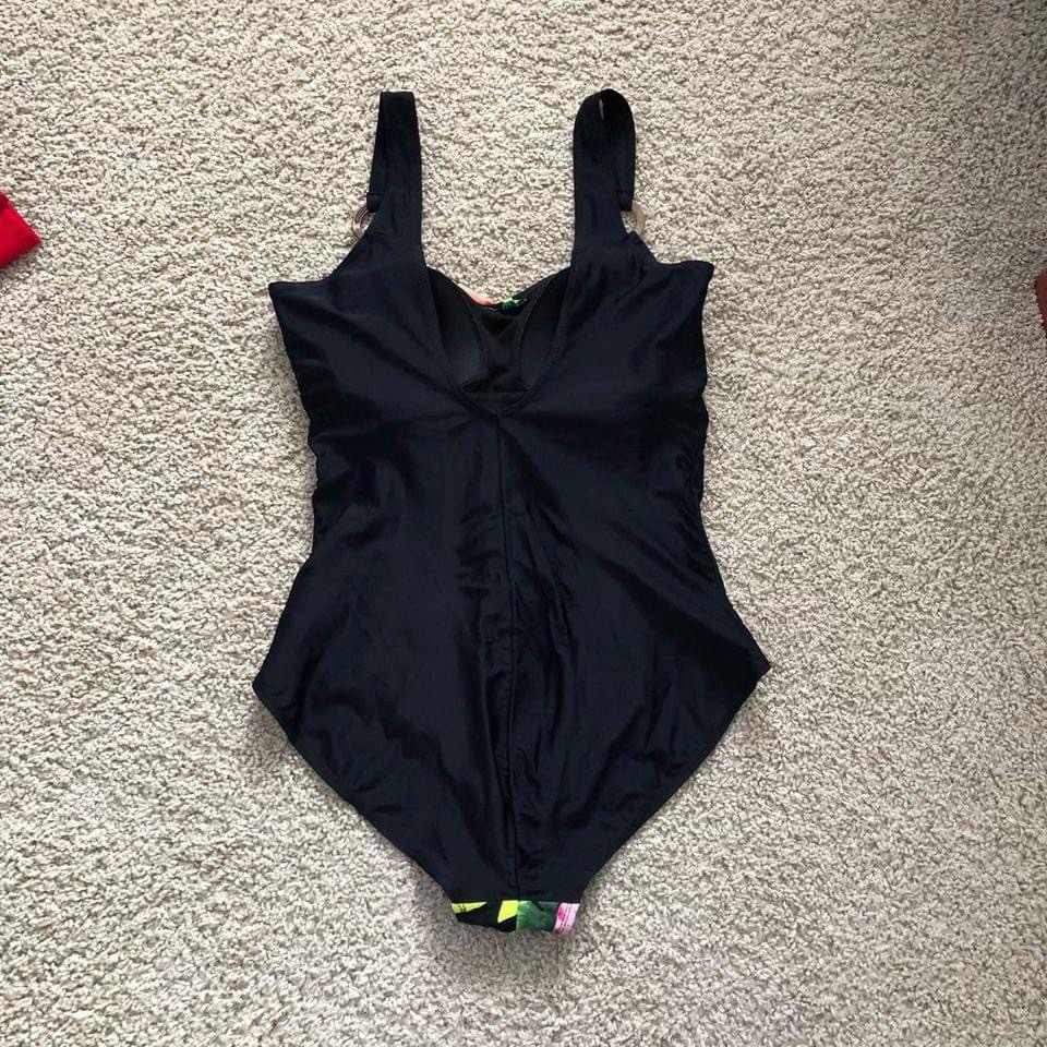 Bright Floral Flattering Ruched One Piece Swimsuit image indicator(6)