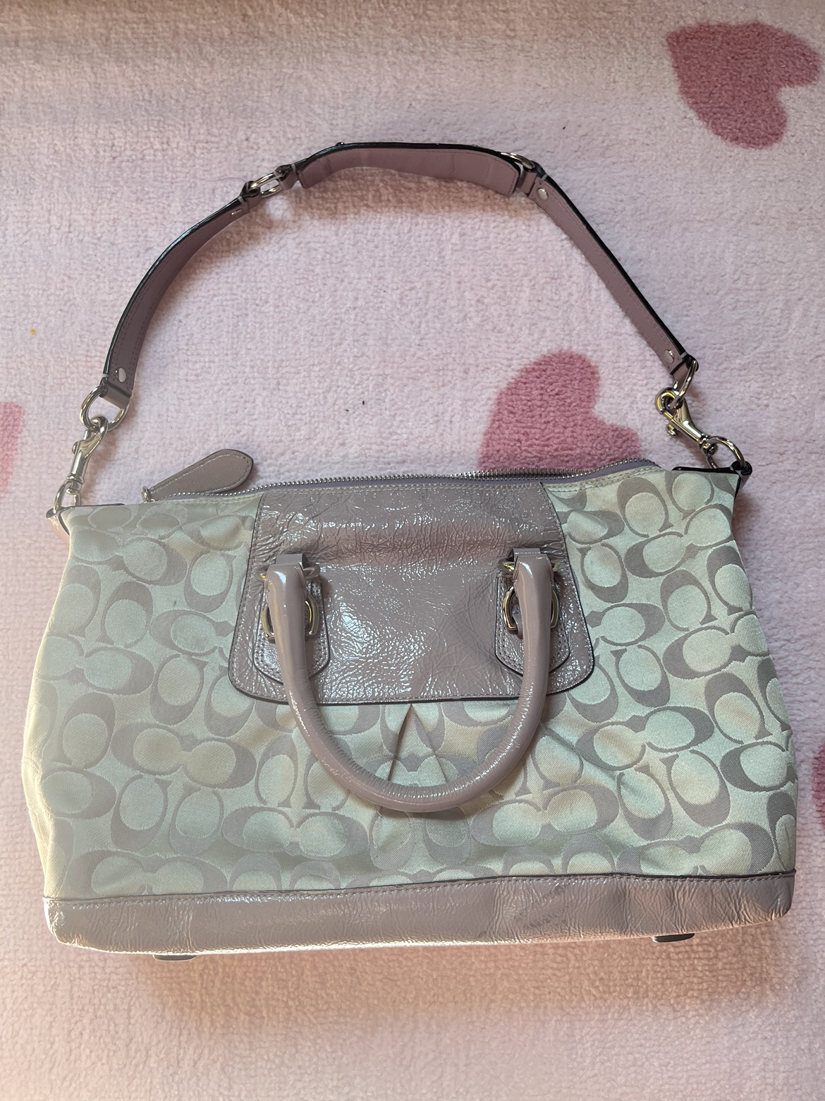 vintage lilac coach purse image indicator(2)