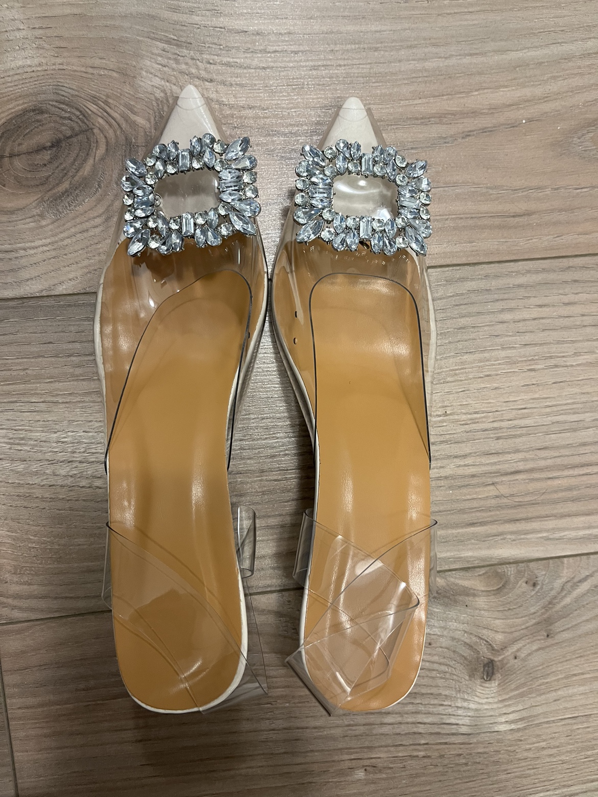 Clear Rhinestone Buckle Heel - photo 2