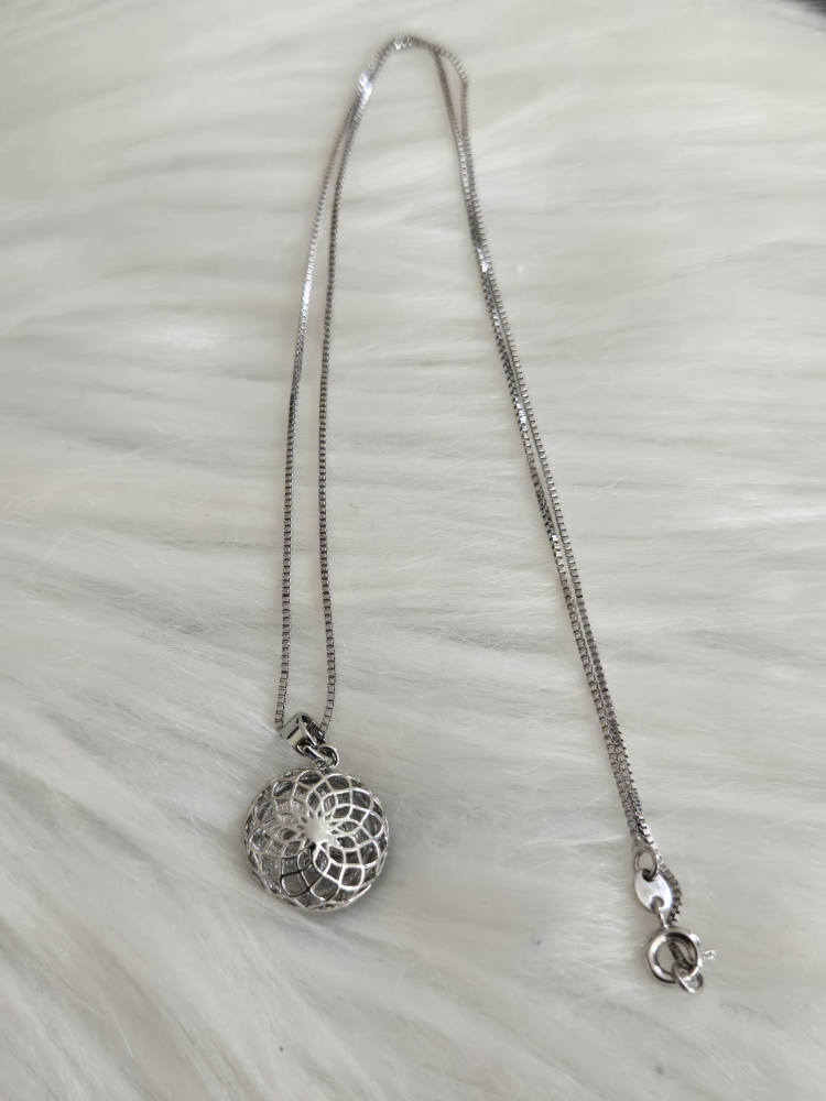 🌸 blossom silver necklace *new - photo 3
