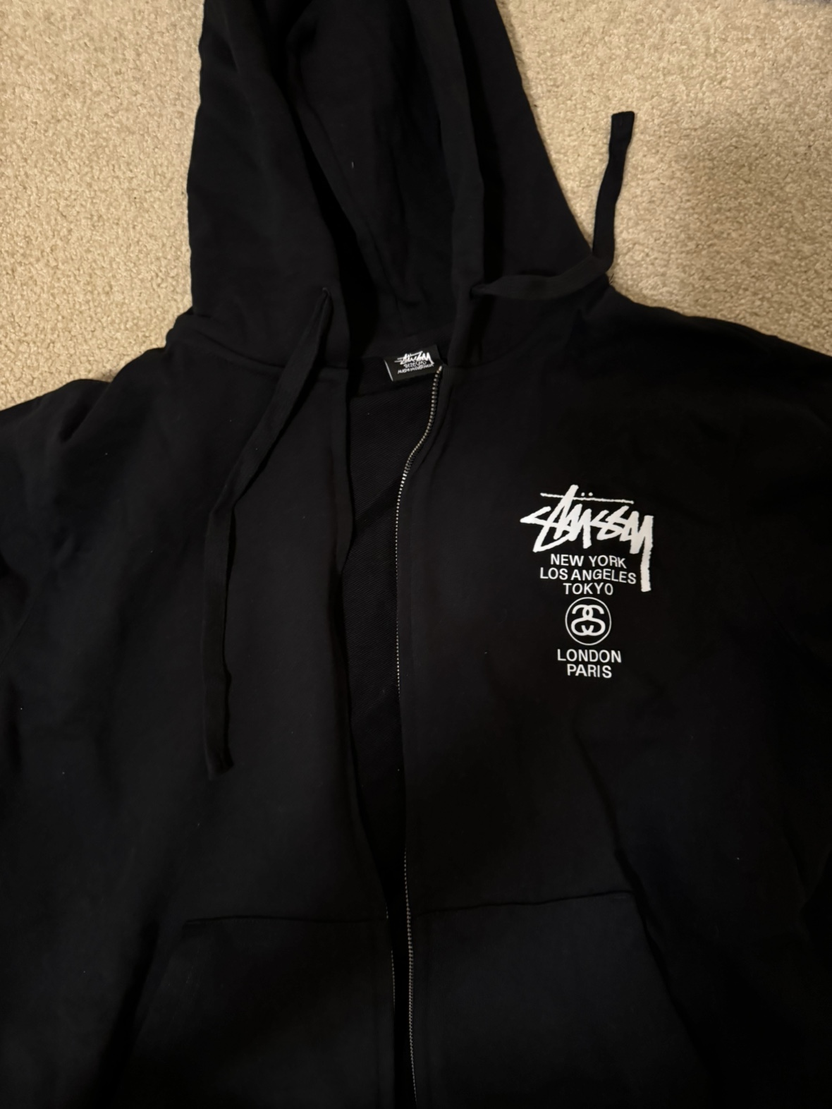 Stussy Unisex Zip-Up Hoodie ( World Tour ) - photo 2