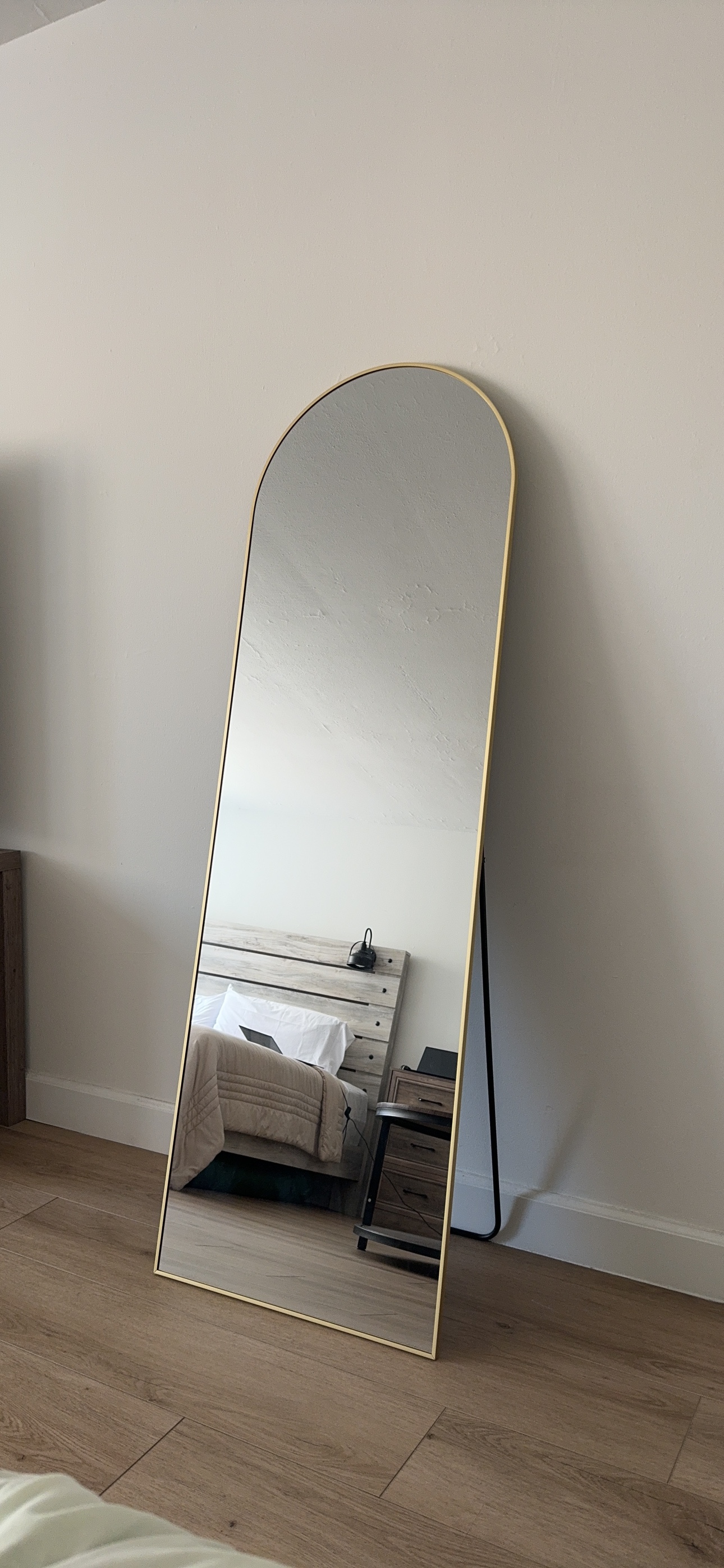 Gold Arch Floor Mirror