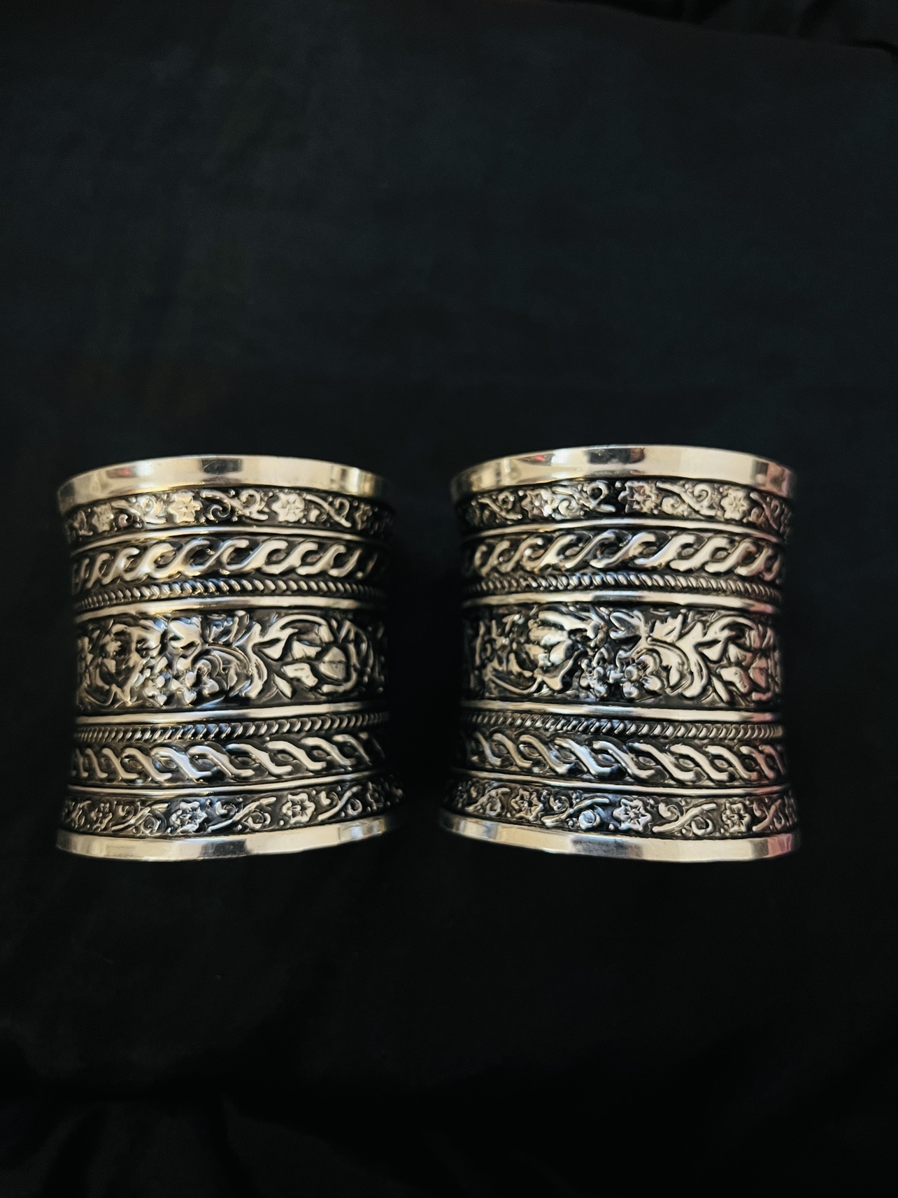 Silver Cuff Bracelet Set