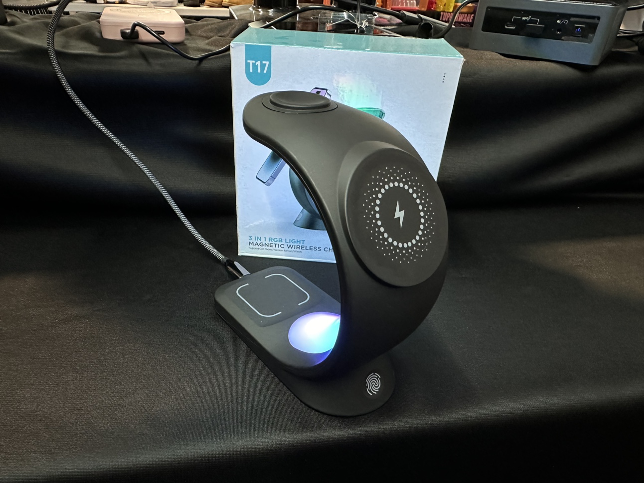 3 in 1 RGB Light Magnetic Wireless Charger - photo 4