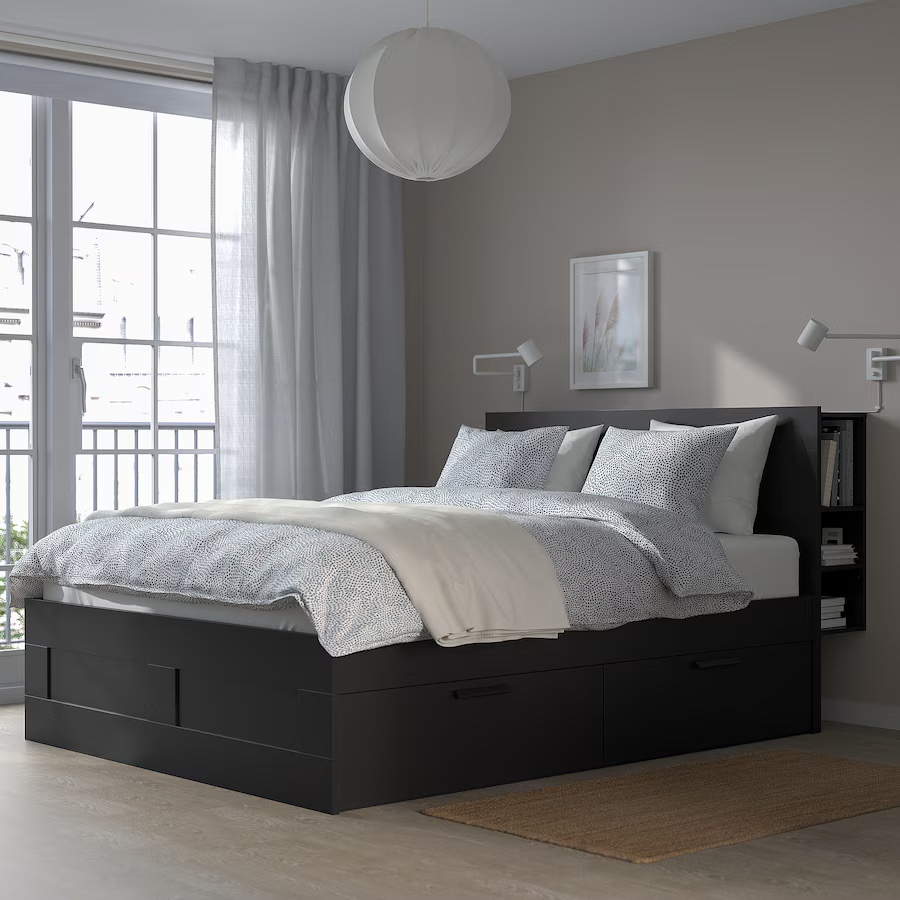 Full size bed frame Headboard Storage