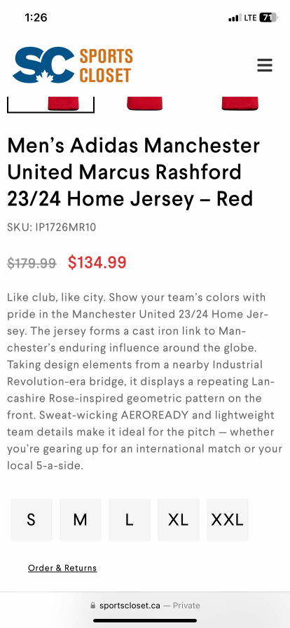 Adidas Manchester United Marcus Rashford 23/24 Home Jersey - Red - photo 3