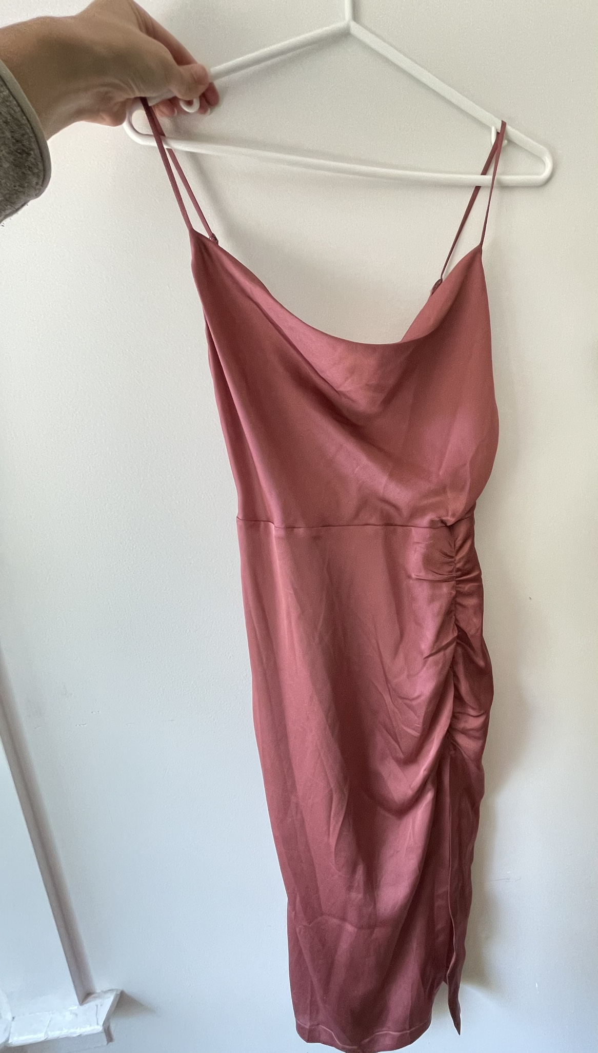 Pink Satin Slip Dress thumbnail