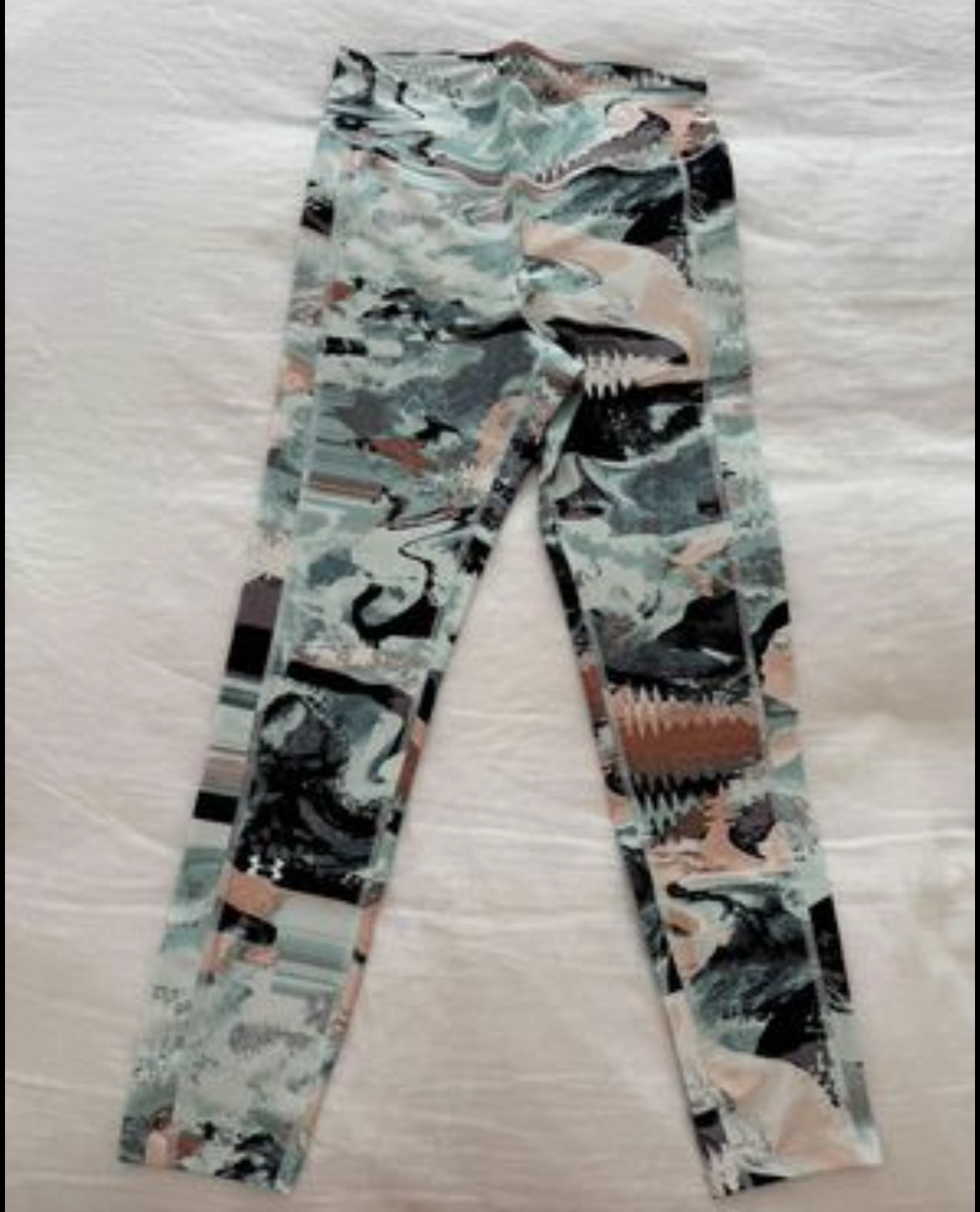 Under Armour Women's Printed Ankle Crop Seaglass Blue White thumbnail