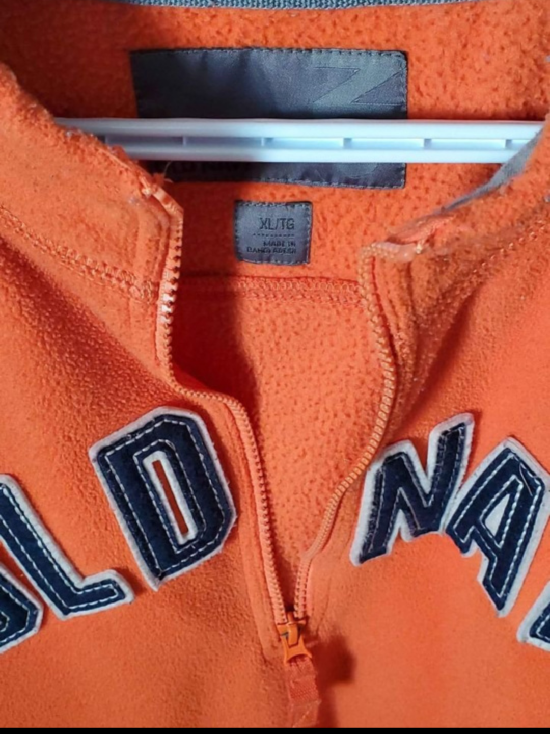 Old Navy Orange Fleece Pullover image indicator(3)