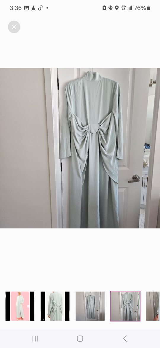 Mint Green Long Sleeve Dress - photo 4