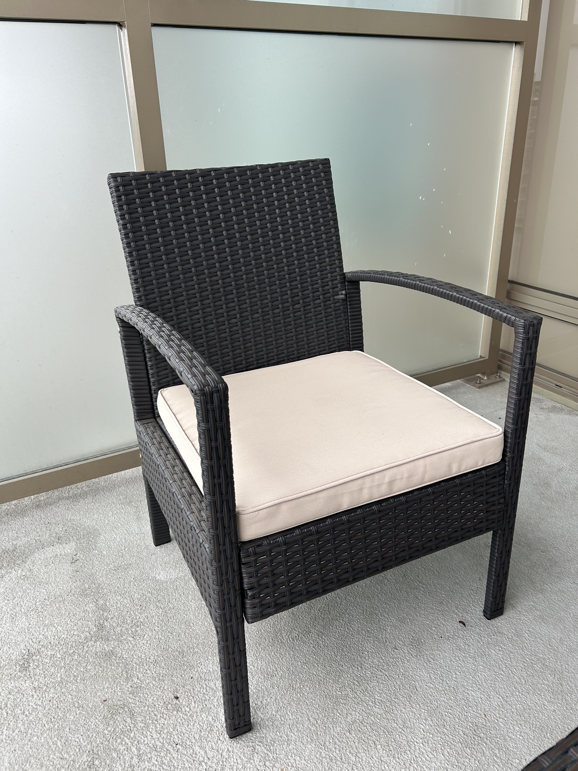 4 Pieces Patio Set with Loveseat Sofas and Coffee Table image indicator(6)