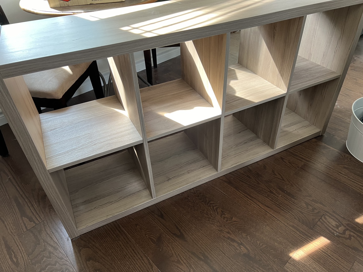New IKEA Kallax shelf beige wood grain color - photo 4