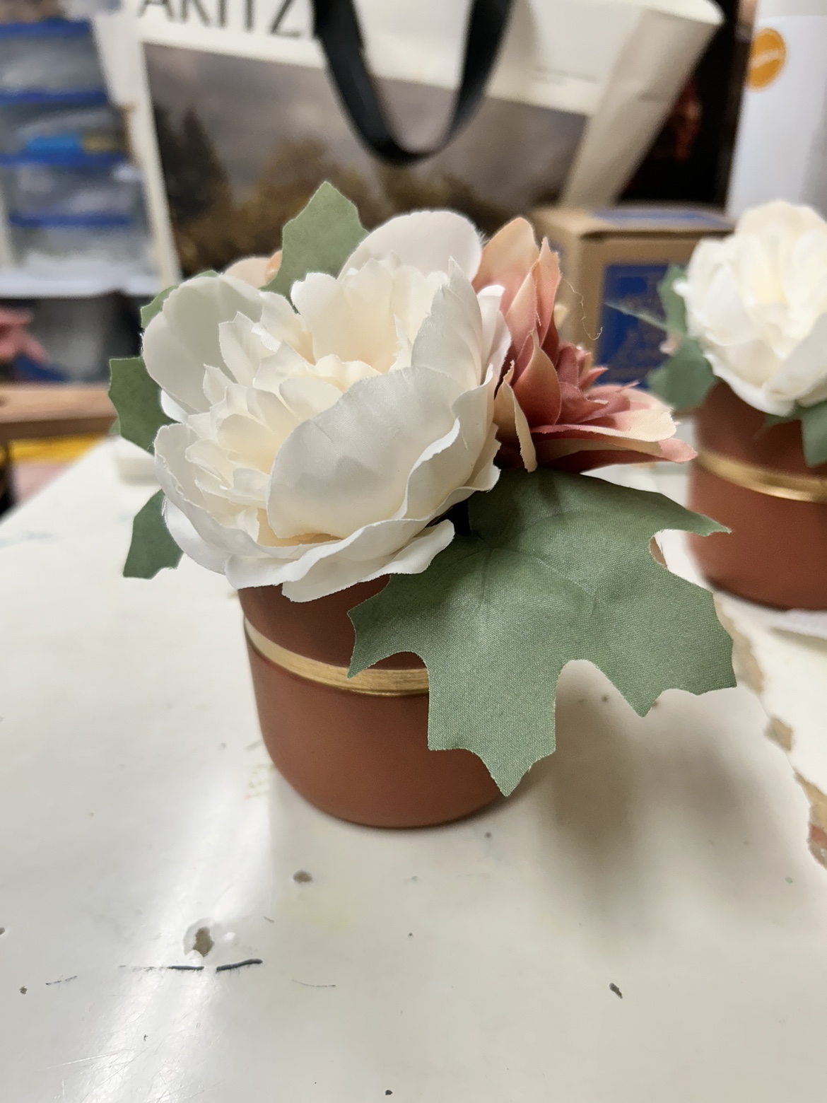 Potted Silk Floral Decor x2 image indicator(2)