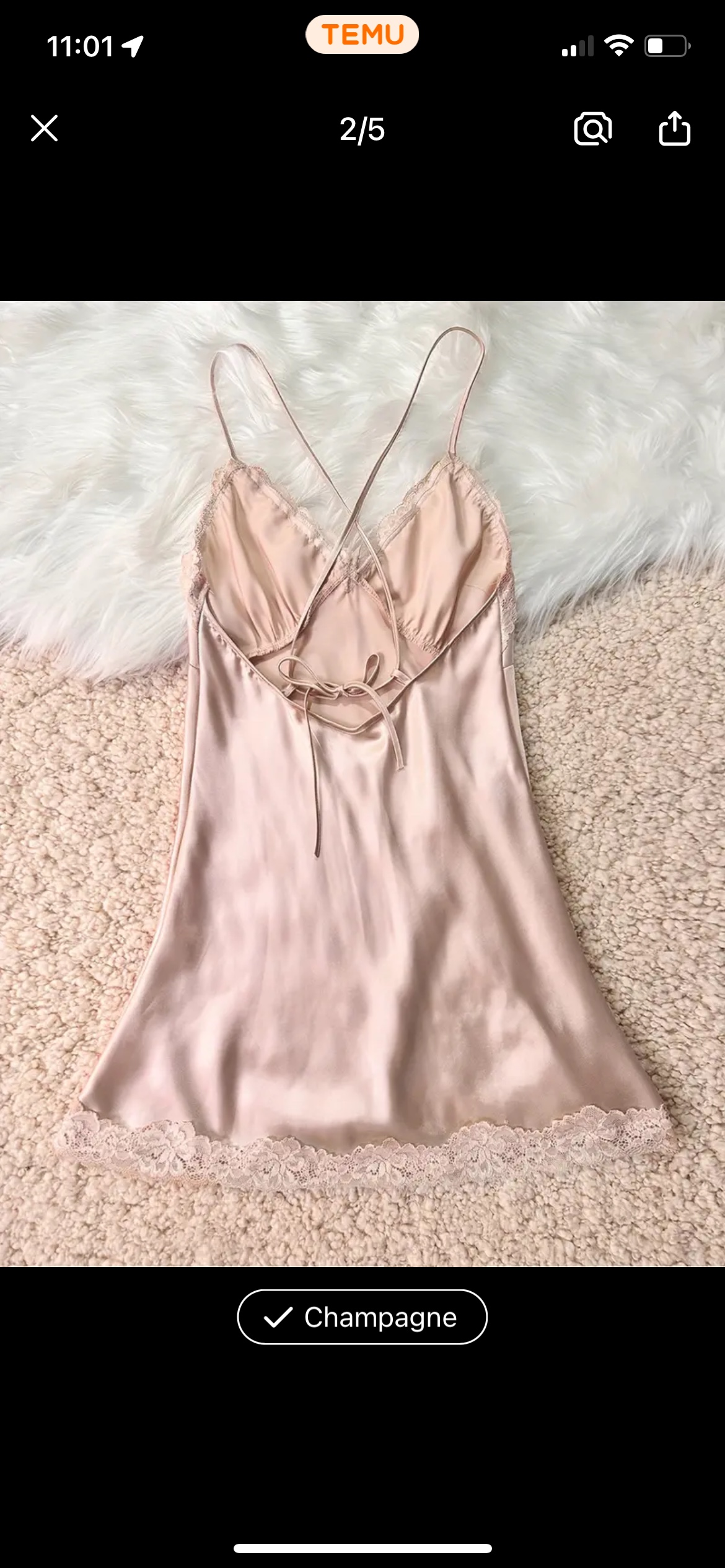 Sexy Pink Satin Slip Dress - photo 2