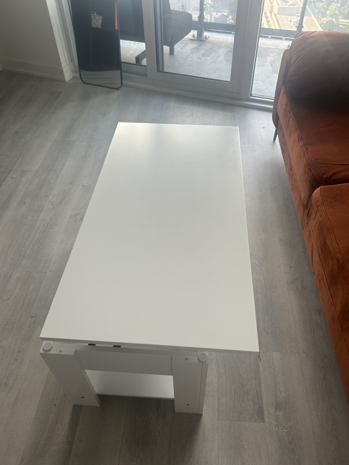 White Lift Top Coffee Table - photo 3