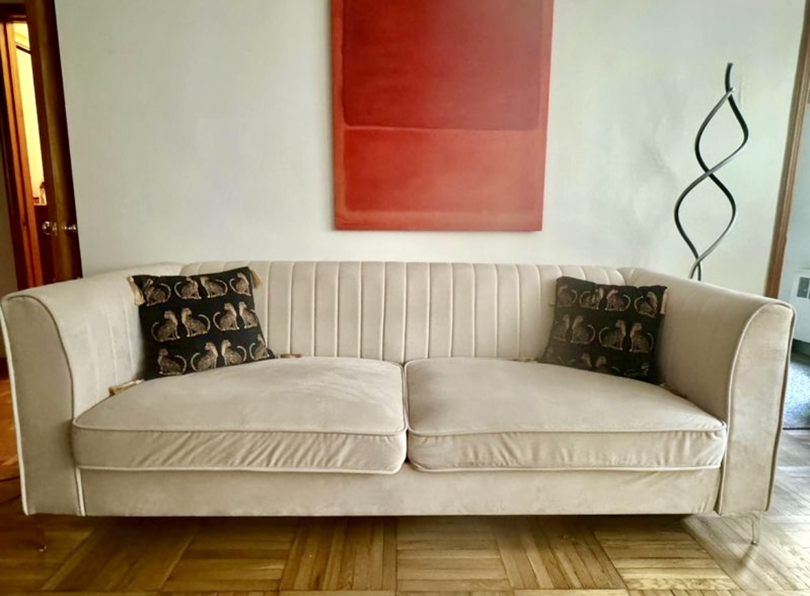 Beige Loveseat Sofa