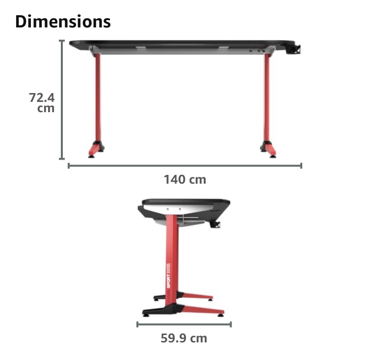 Red Gaming Desk - photo 5