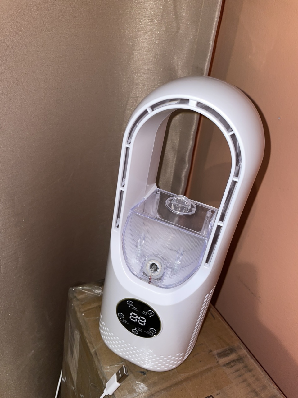 Portable Mini Air Cooler bladeless fan cooling humidifier image indicator(7)