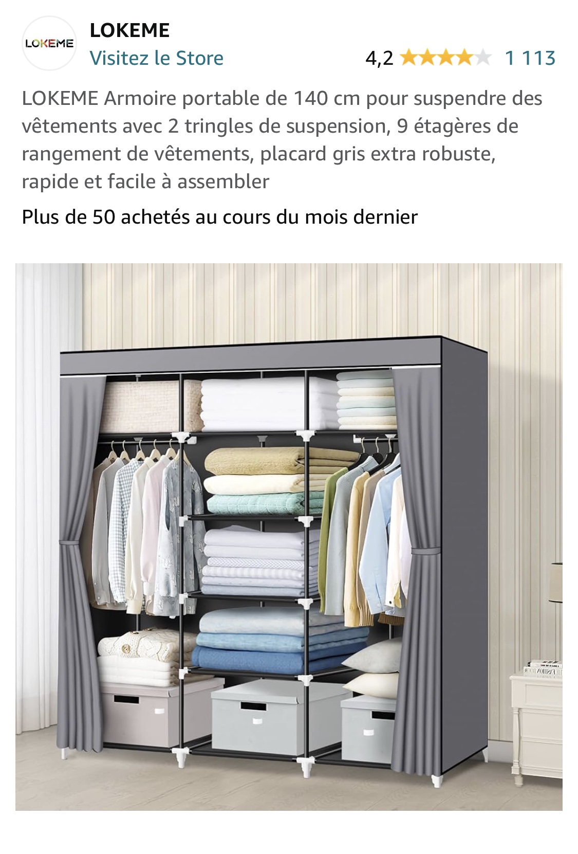 New Portable Wardrobe Closet