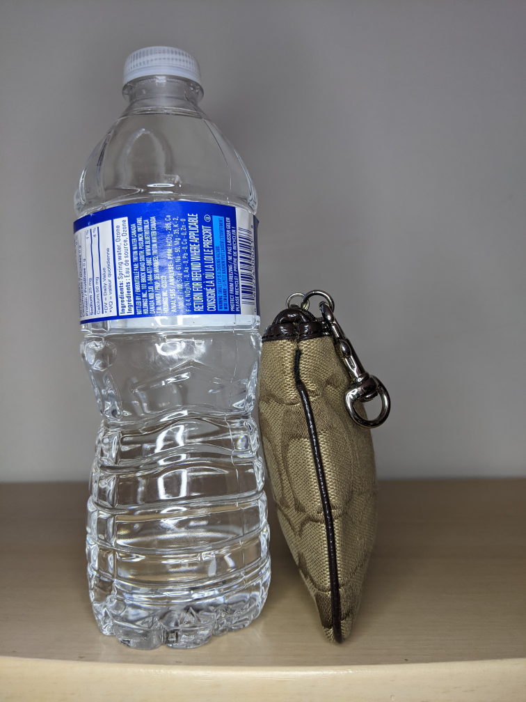 COACH Signature C Fabric W Leather Trim WRISTLET Silver Khaki image indicator(6)