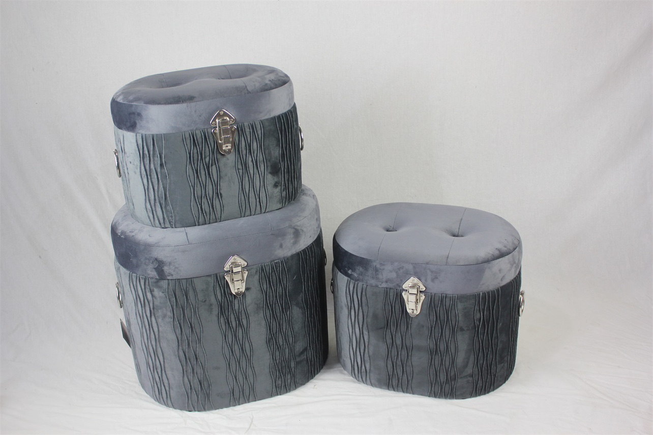 Stools with storage set of 3