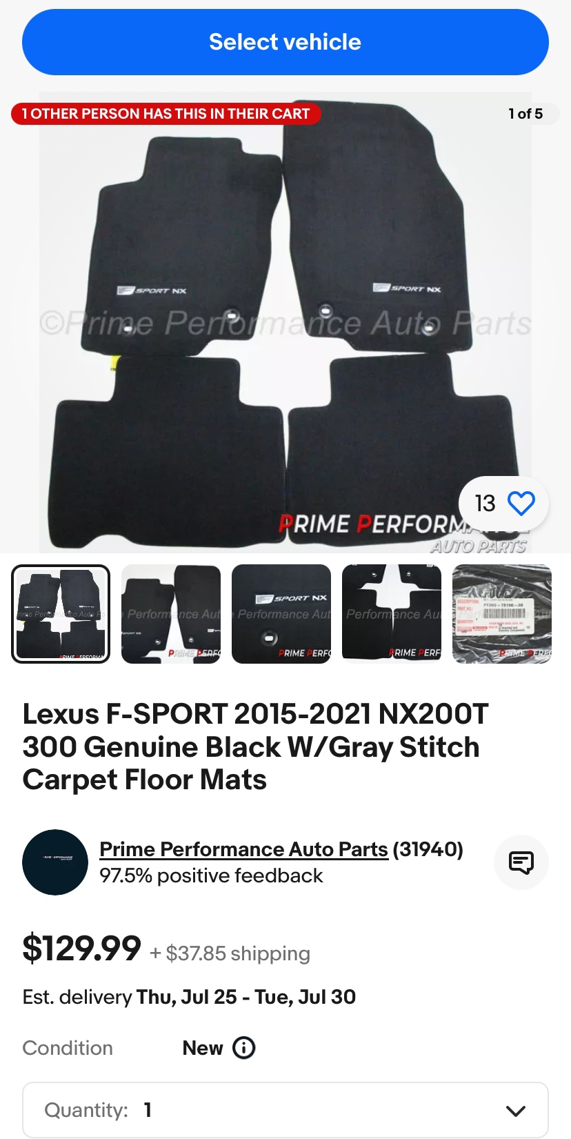 Toyota/ Lexus floor mats