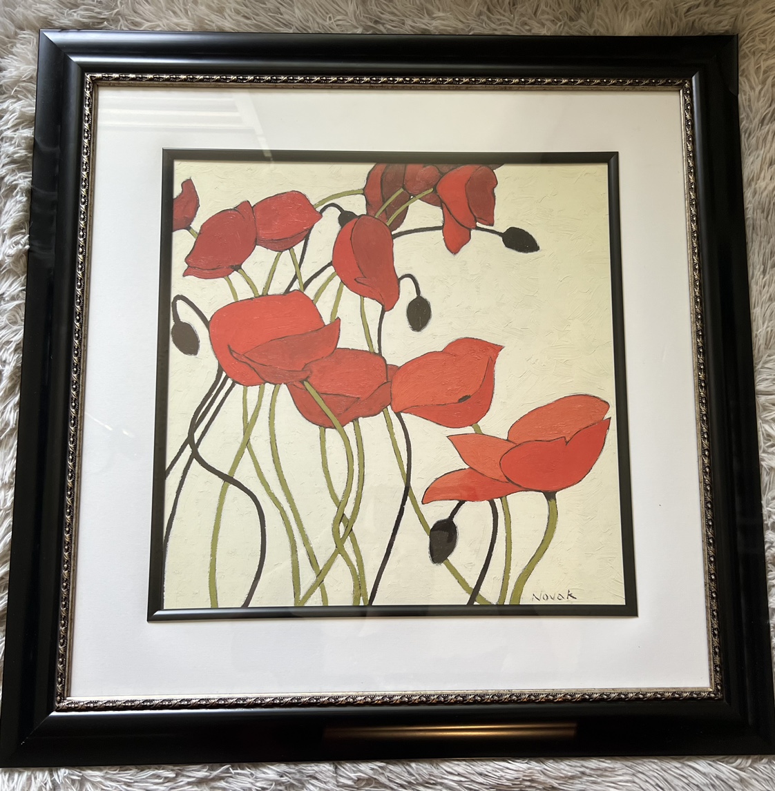 Poppies And Cream by Shirley Novak