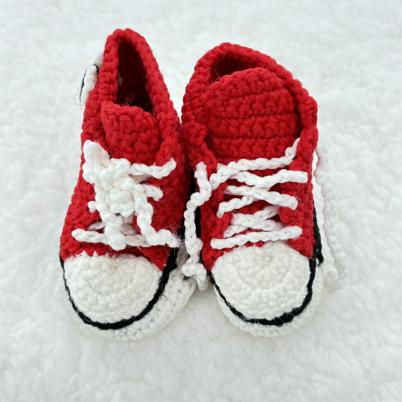 Converse Crochet Baby Sneakers for Newborn Baby  0-3 Months - photo 3