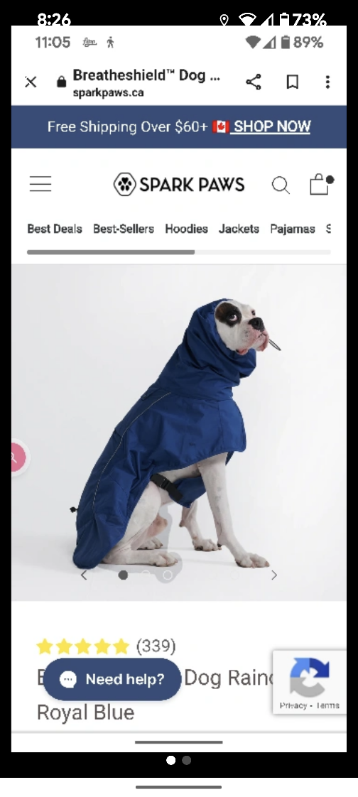 **SPARK PAWS** Dog Raincoat image indicator(2)