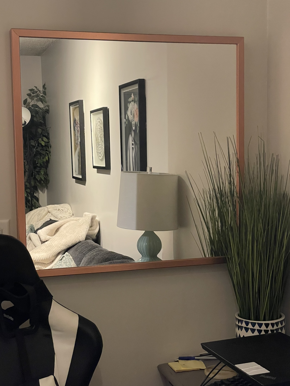 Copper industrial style  mirror