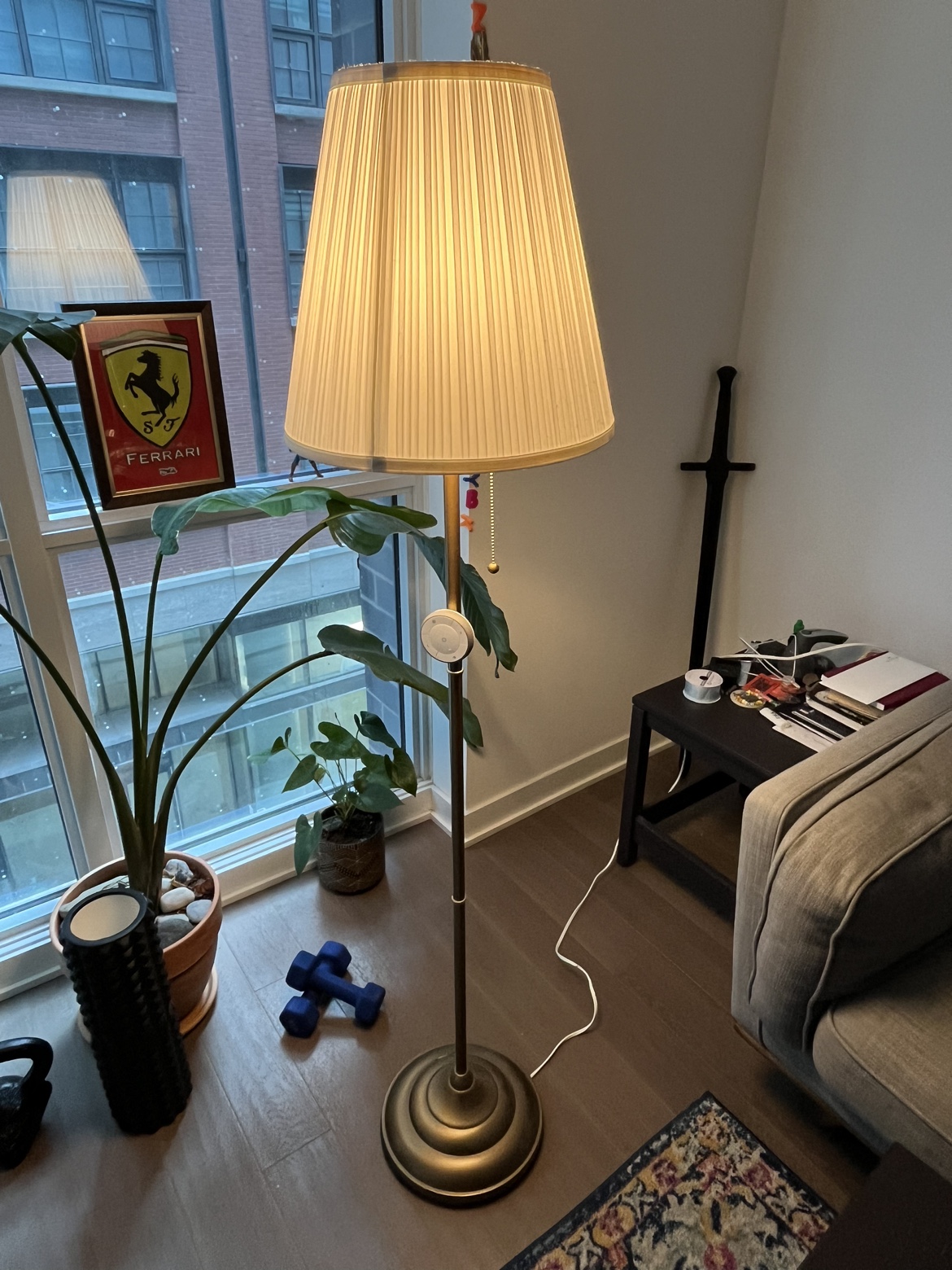 Floor Lamp with Pull Chain Switch and Remote