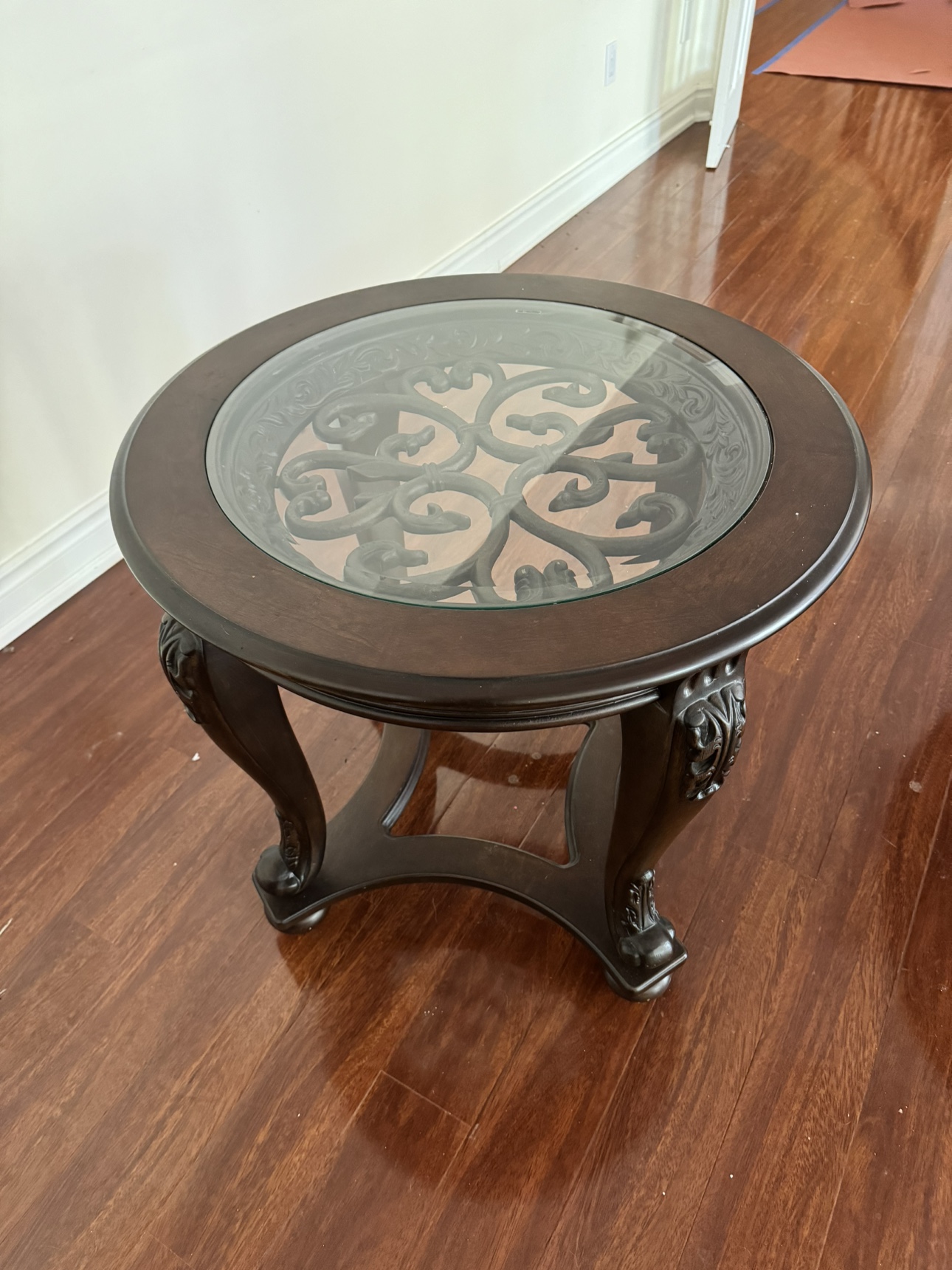 Ornate Glass Top Coffee Table - photo 2