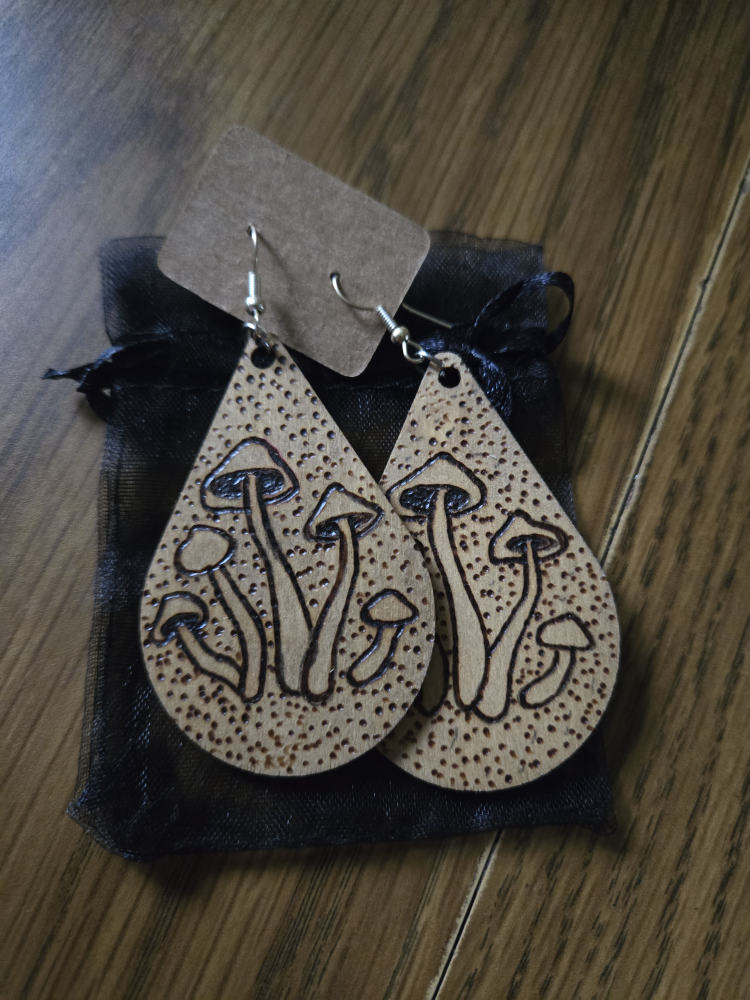 Wooden Dangle Earrings Handcrafted image indicator(9)