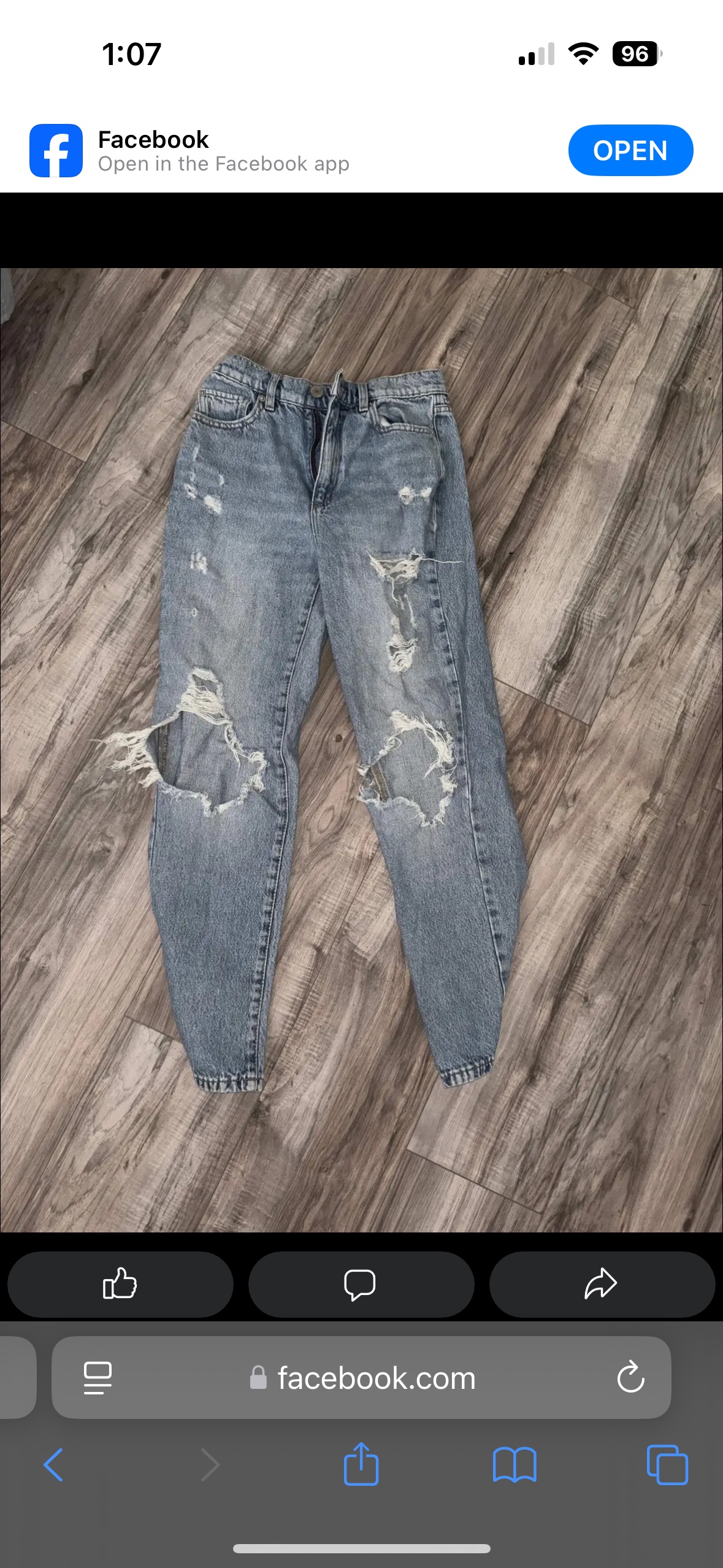 Distressed Denim Jeans