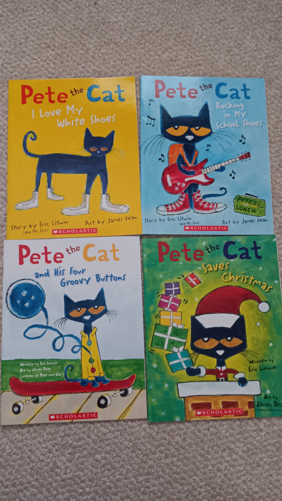 $8 for 4 BRAND NEW Pete the Cat books