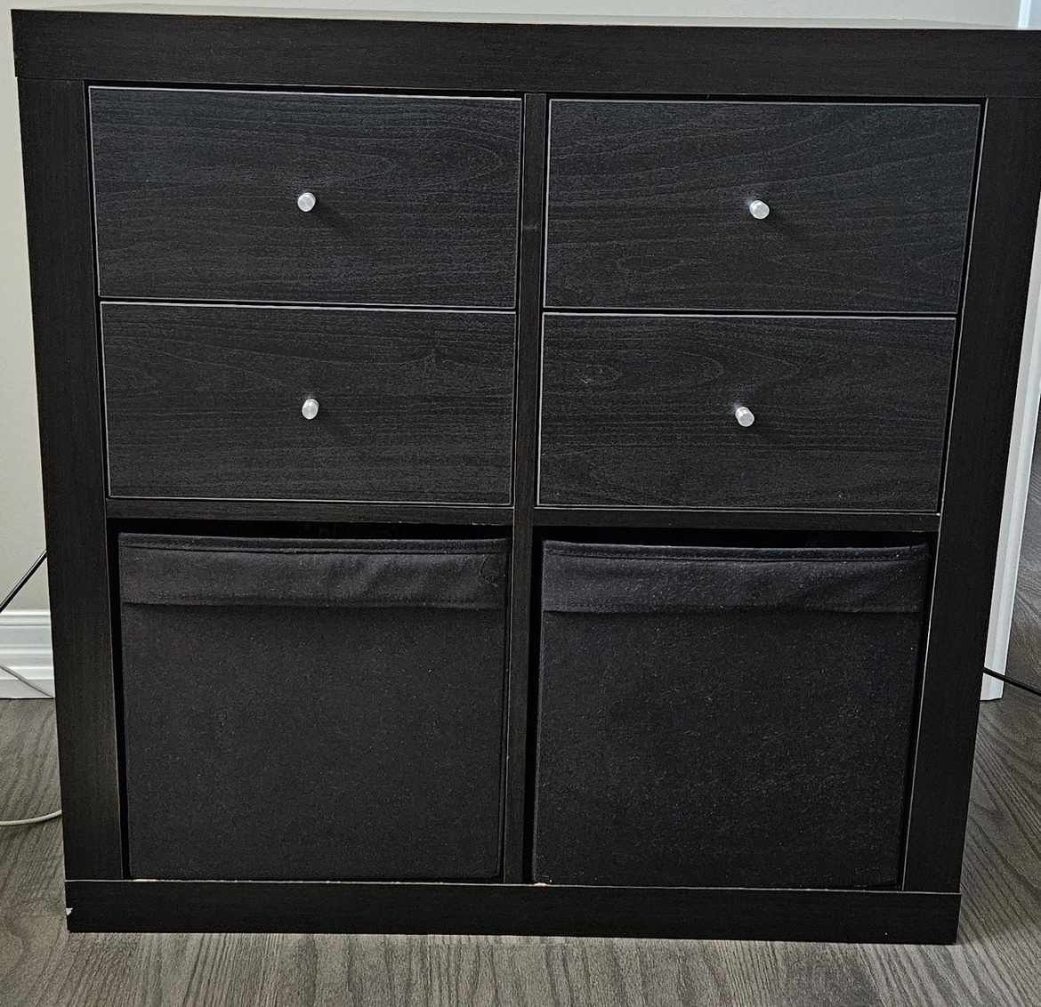 Black Storage Unit with Drawers thumbnail