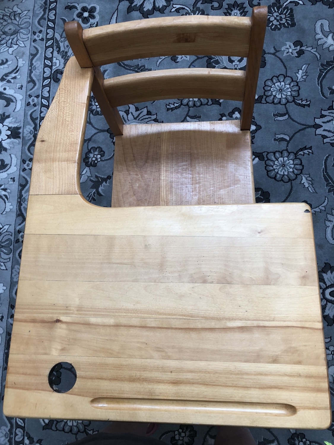 Vintage Wooden School Desk and Chair