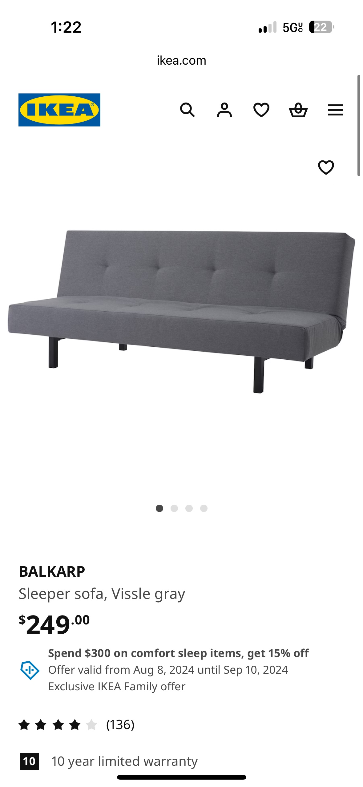 IKEA COUCH - photo 2