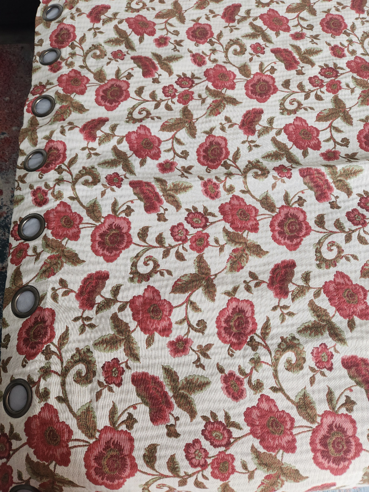 2 Floral Curtain Panels