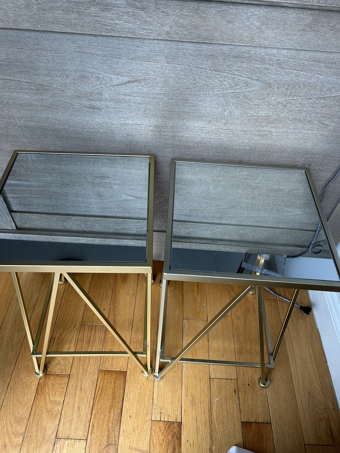 Gold side tables - photo 2