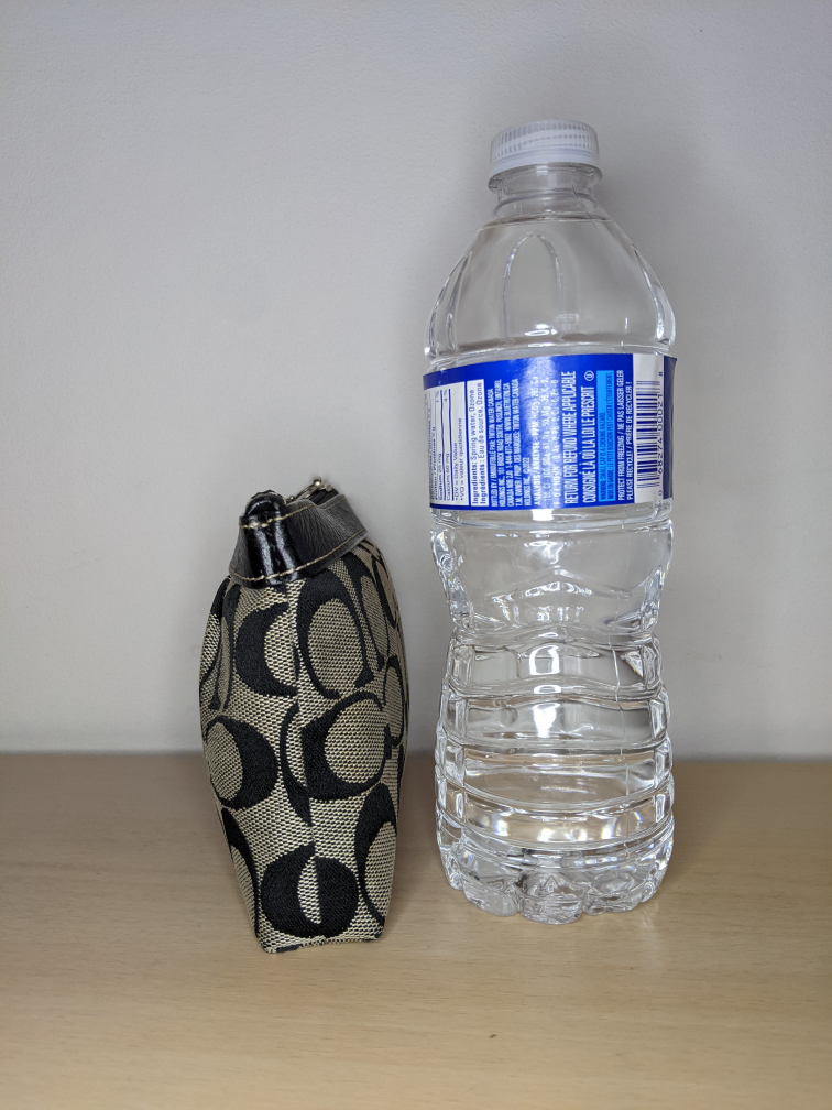 COACH Signature C Corner Zip Pleated Leather Grey Sateen image indicator(7)