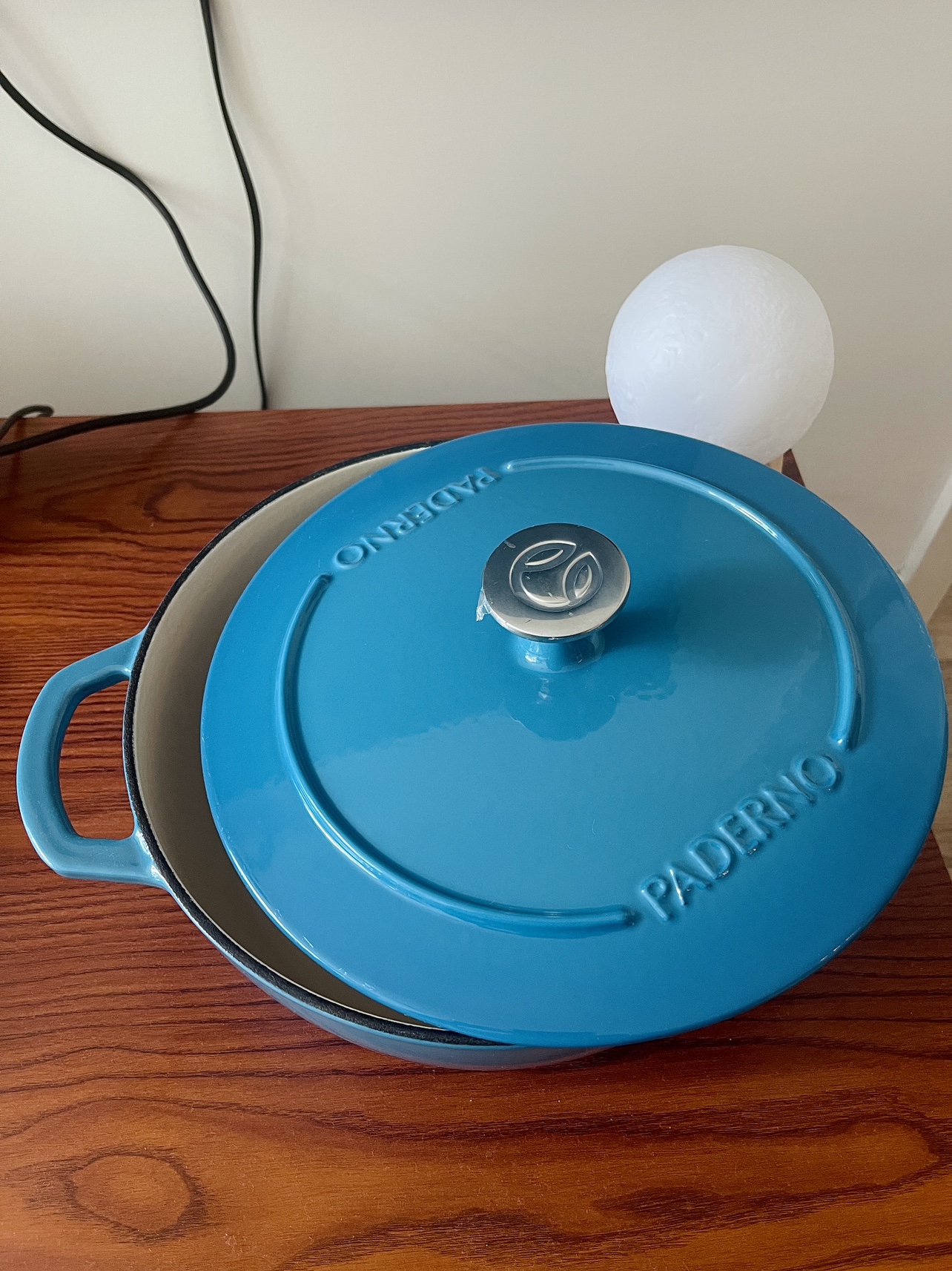 Braiser Cast Iron 5qt Paderno Atlantic Blue