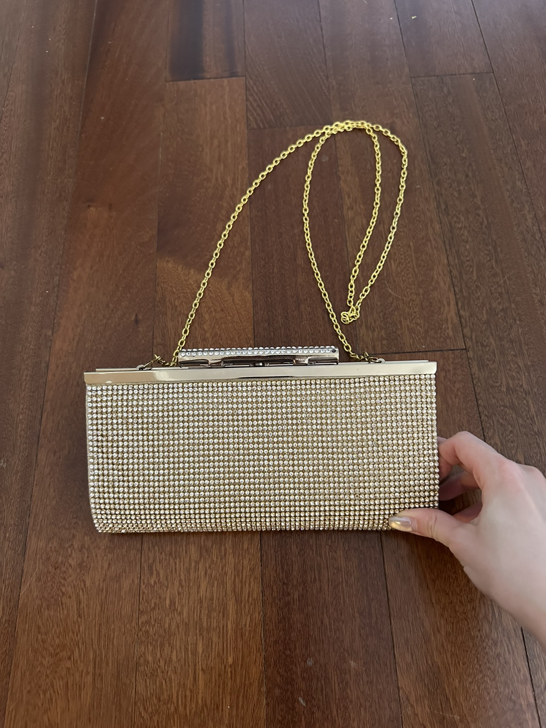 Gold Rhinestone Clutch - photo 2