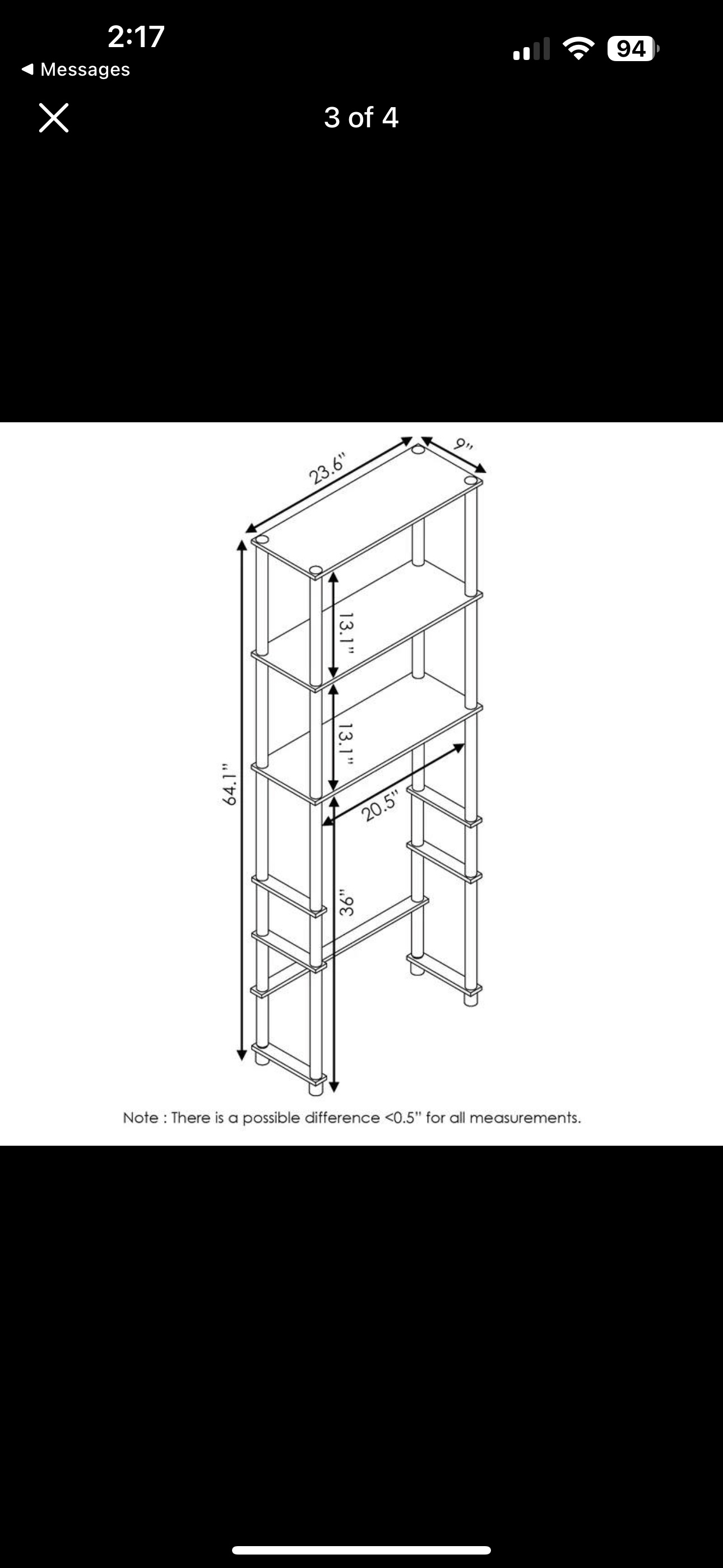 Wayfair toilet shelf - photo 3