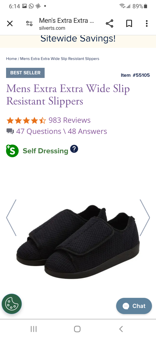 SILVERTS ADAPTIVE SLIPPERS FOR MEN, BRAND NEW, SIZE 8 image indicator(6)