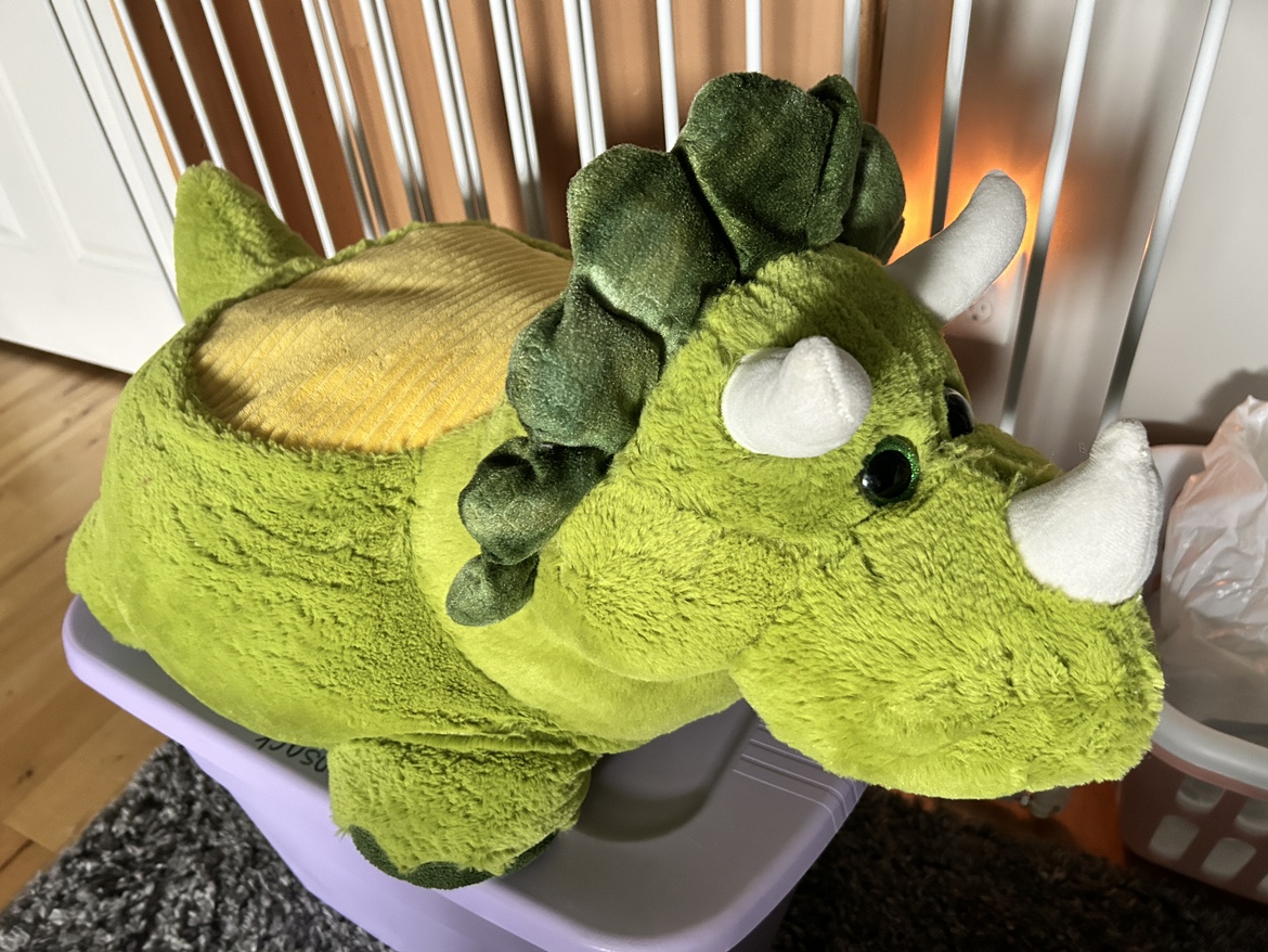 Large Green Plush Dinosaur - photo 2