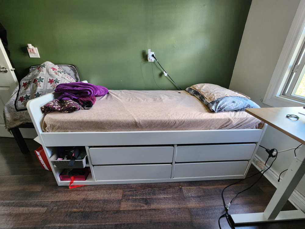 White Storage Bed Frame