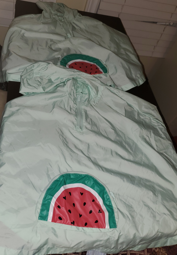 Watermelon Hooded Poncho Raincoats for Kids