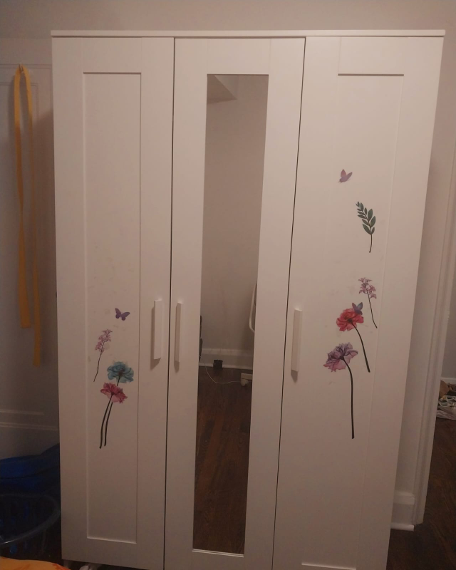 White Wardrobe with Mirror thumbnail